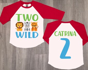 Two Wild Birthday Shirt: 2nd Birthday Raglan Tee