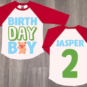Second Birthday Boy Shirt: Animal Tee, Custom Name