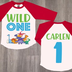 Wild One Dinosaur 1st Birthday Shirt