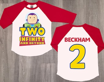 Toy Story 2nd Birthday Shirt: Infinity and Beyond Raglan