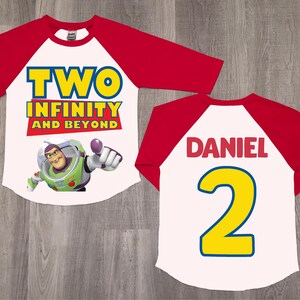 Two infinity birthday shirt | 2nd birthday shirt | buzz lightyear shirt | toy story shirt | disney shirt