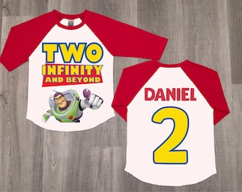 Two infinity birthday shirt | 2nd birthday shirt | buzz lightyear shirt | toy story shirt | disney shirt