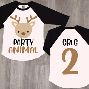 Party Animal 2nd Birthday Raglan Shirt