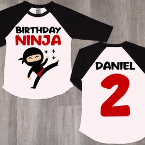 Birthday ninja shirt, 2nd birthday shirt, two birthday shirt, ninja shirt, kid birthday shirt, karate birthday shirt