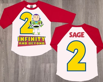 Buzz Lightyear Birthday Shirt | Toy Story Two Infinity Raglan