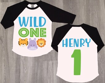 Wild One Safari Birthday Shirt: Animal Print First Birthday