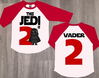 Darth Vader 2nd Birthday Shirt: Star Wars Raglan Tee