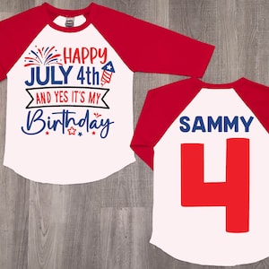 4th of july birthday shirt, july 4 birthday shirt, 4th of july birthday boy, holiday birthday shirt, july 4 bday shirt