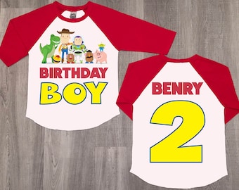 Personalized Toy Story Birthday Raglan Shirt