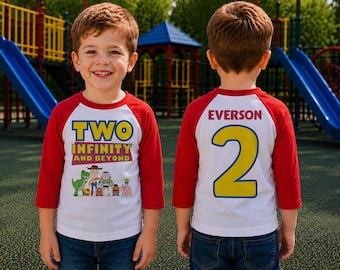Personalized Two Infinity 2nd Birthday Shirt, Toy Story