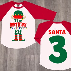 Elf birthday shirt, holiday birthday shirt, 2nd birthday shirt, festive shirt, toddler birthday shirt, Christmas birthday shirt