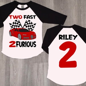 Two Fast Two Furious 2nd Birthday Shirt: Car Theme