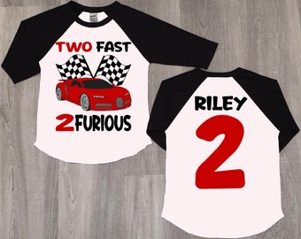 Two fast two furious shirt, 2nd birthday shirt, two birthday shirt, car birthday shirt, car shirt, kid birthday shirt, birthday shirt