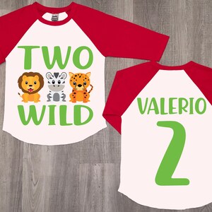 Two Wild Birthday Shirt: Second Birthday, Raglan Tee