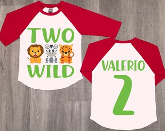 Two Wild Birthday Shirt: Second Birthday, Raglan Tee