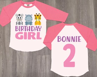 Safari Birthday Girl Shirt: Custom Animal Tee