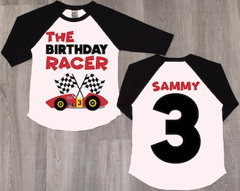 Race Car 3rd Birthday Shirt: Personalized Racer Tee
