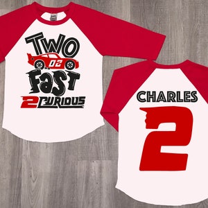 Two fast two curious shirt, 2nd birthday shirt, two birthday shirt, car birthday shirt, car shirt, kid birthday shirt, birthday shirt