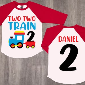 Two two train birthday shirt, 2nd birthday shirt, train birthday shirt, birthday train shirt, two birthday shirt