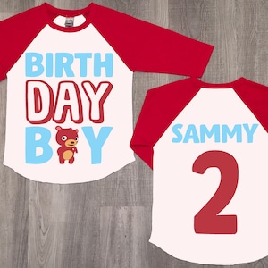 Bear 2nd Birthday Boy Raglan Shirt