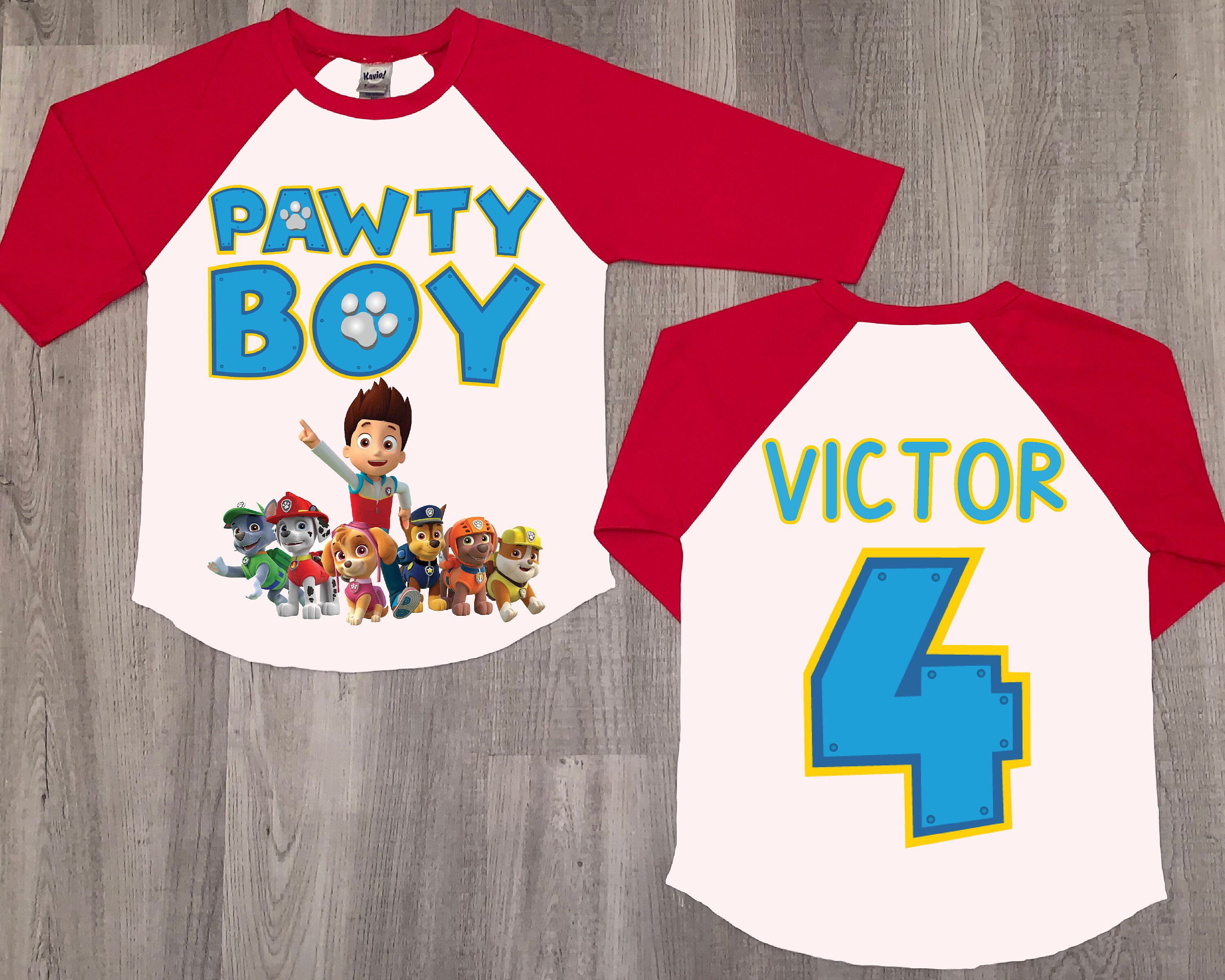Pawty Boy Birthday Shirt 1st Birthday Shirt Paw Patrol Etsy