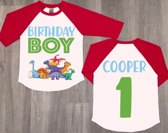 Dinosaur Birthday Boy Shirt: First Birthday Dino Tee