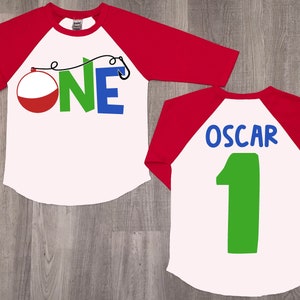 Fishing First Birthday Shirt: &quot;ONE&quot; Toddler Tee