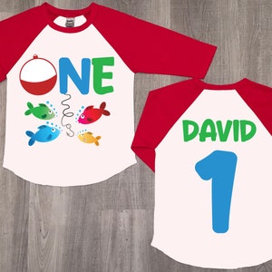 Fishing First Birthday Shirt: Custom Name, Fish Theme