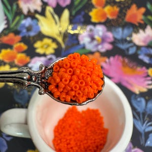 Orange | 15/0, 11/0, 8/0 Japanese Seed Beads | Opaque | Miyuki | 3.5g, 7.0g & 10g Bags (SKU: Miyuki-406)