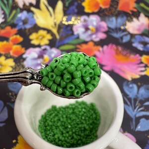 Jade Green | 15/0 Japanese Seed Beads | Opaque | Miyuki | 3.5g & 7.0g (SKU: 15-Miyuki-411)