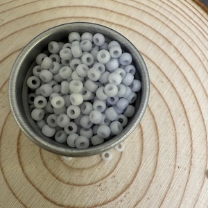 Light Pale Gray | 11/0 Japanese Seed Beads | Opaque Matte Glazed Luster | Miyuki | 10g Bag (SKU: 11-Miyuki-2026)