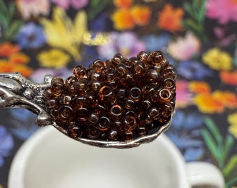 Brown | 15/0 Japanese Seed Beads | Glazed Luster | Miyuki | 3.5g & 7.0g Bags (SKU: 15-Miyuki-135)