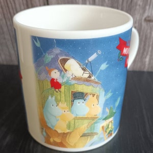 Rare 1999 Moomin Valley Mug Japan | Vintage Moomin Characters Coffee Cup | Colorful Moomin Collectible Gift for Fans