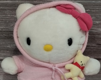 Vintage 1997 Hello Kitty Plush Doll With Bear – Nakajima Sanrio