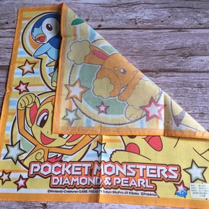 Pokemon Pocket Monsters Diamond Pearl Vintage Handkerchief image 6