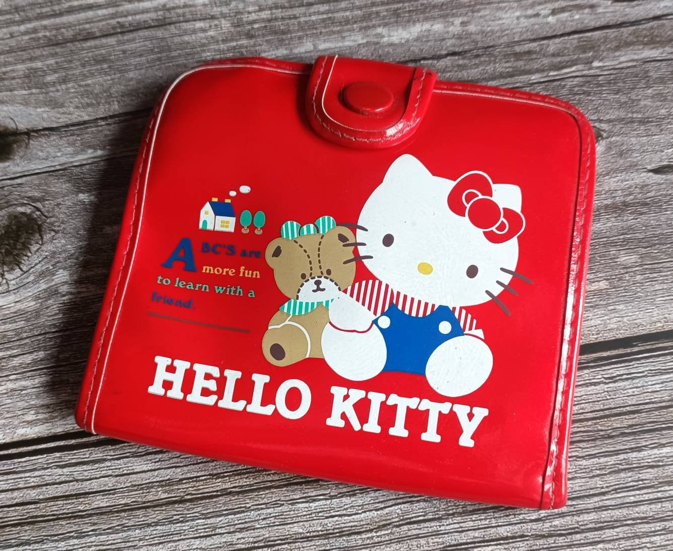 Vintage Sanrio Hello Kitty Wallet Boys Girls Bags Purses Coin 90s Teddy Bear Red Etsy