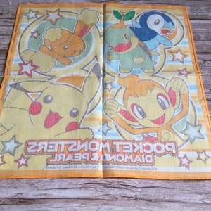 Pokemon Pocket Monsters Diamond Pearl Vintage Handkerchief image 4