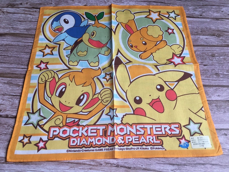 Pokemon Pocket Monsters Diamond Pearl Vintage Handkerchief image 7