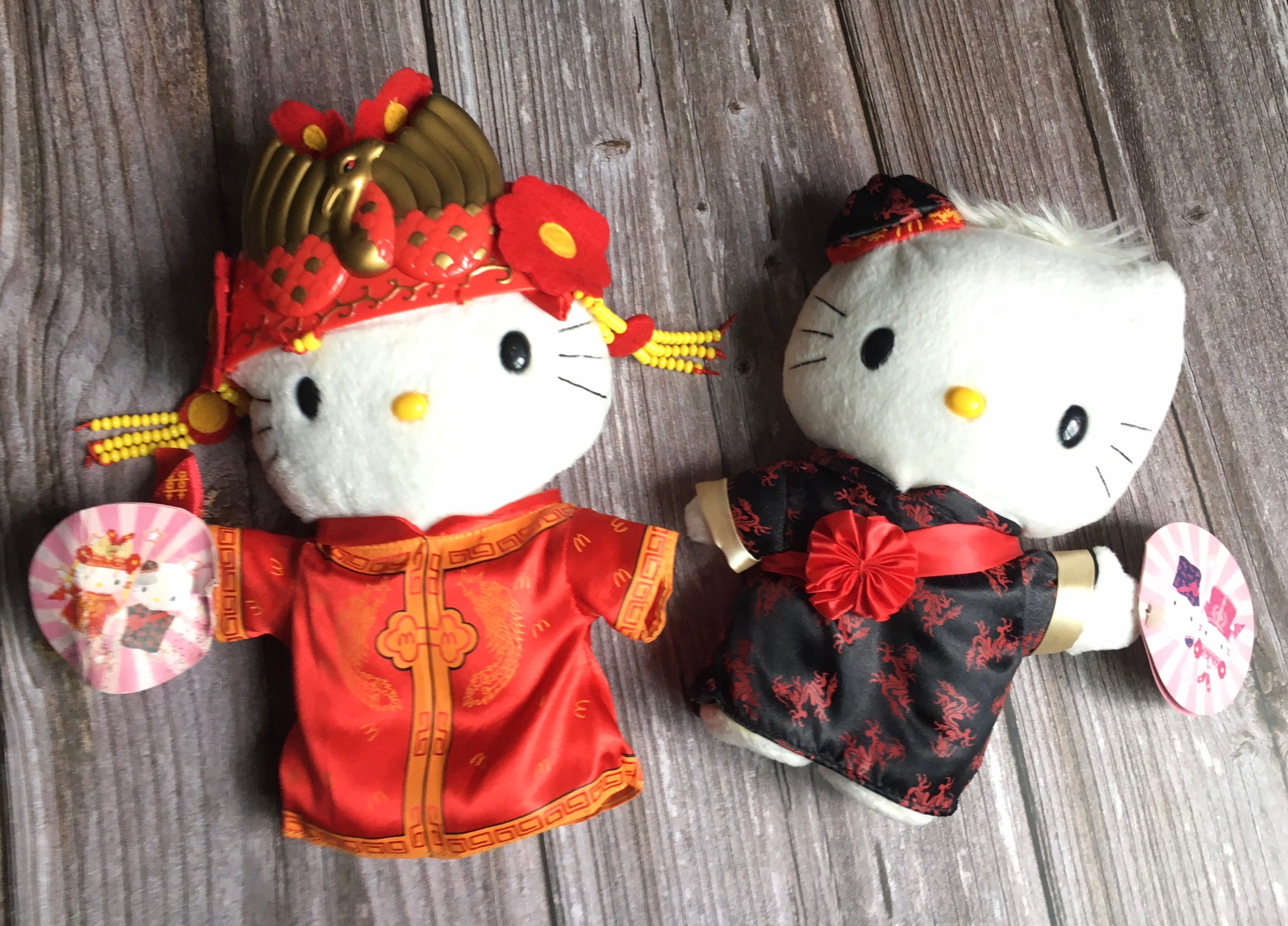 Hallo Kitty Dolls Chinese Wedding Vintage Sanrio Red Black