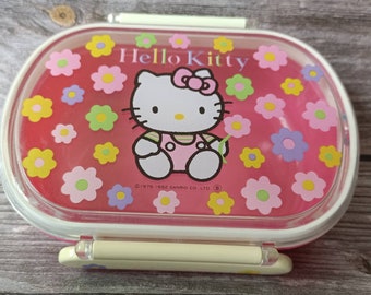 Lonchera vintage de Hello Kitty de 1992, Sanrio, Japón, artículo de colección Bento