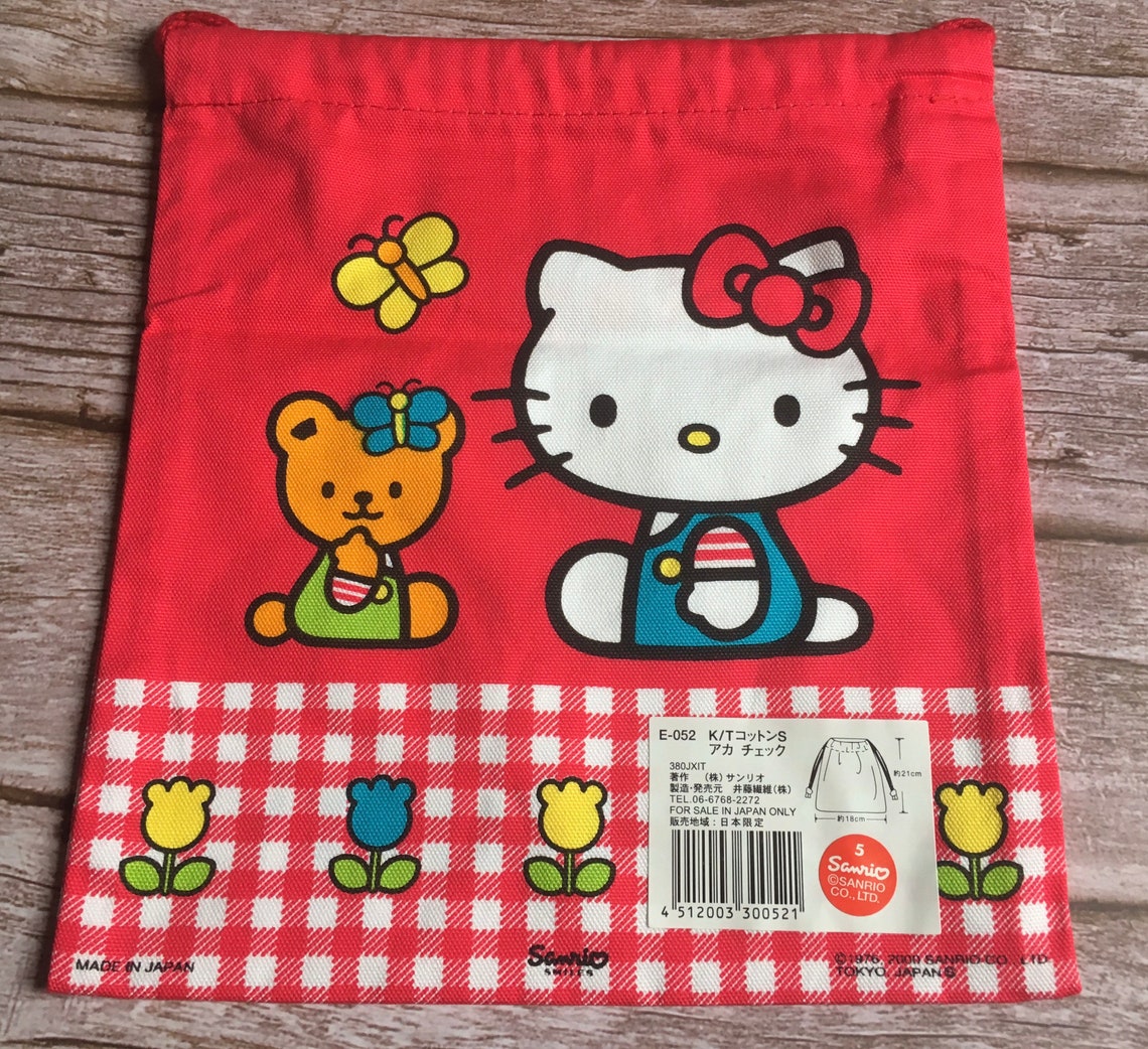 Hello Kitty Sanrio Drawstring Bags Vintage Classic Collectable Etsy