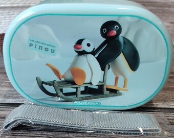 Vintage 2006 Pingu Mister Donut Lunch Box Japan Promo Bento Case Collectible