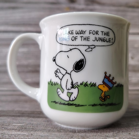 Vintage Snoopy K for King Mug Peanuts Japan Cup Marimo Craft 90s