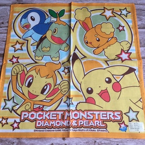 Pokemon Pocket Monsters Diamond Pearl Vintage Handkerchief image 9