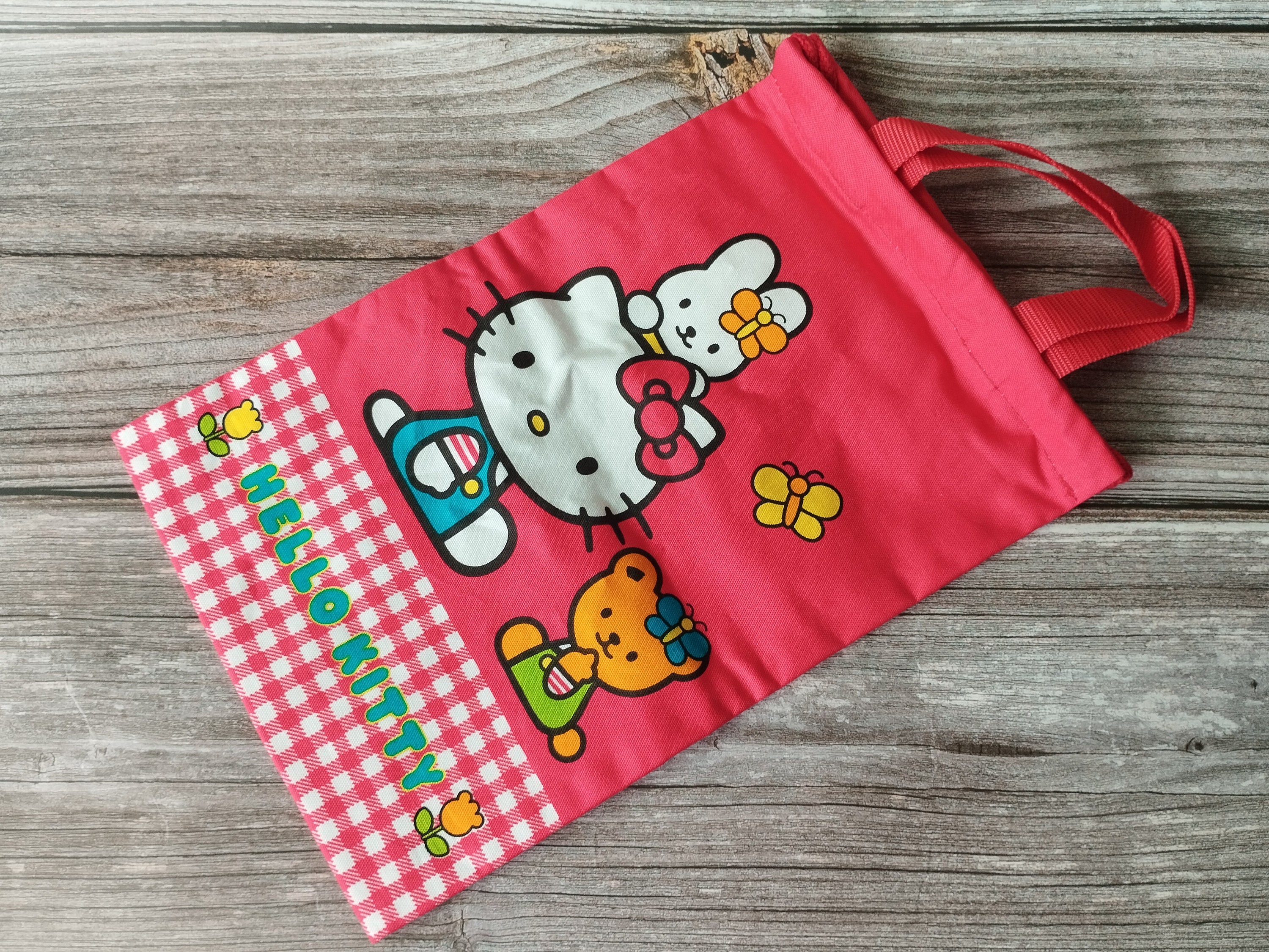 SANRIO★HELLO KITTY ビニールバッグなどセット！【1995年～】 レトロ 1995年 ハローキティ ビニールトートバッグ ひまわり