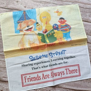Cookie Monster Sesame Street Pañuelos vintage Bufandas clásicas Envolturas coleccionables Muppet Personaje Big Bird Hankie