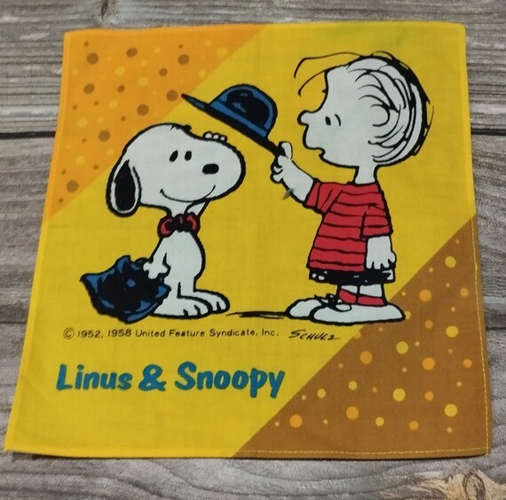 ヴィンテージ ライナス＆スヌーピー ハンカチ 1958年 ピーナッツ
