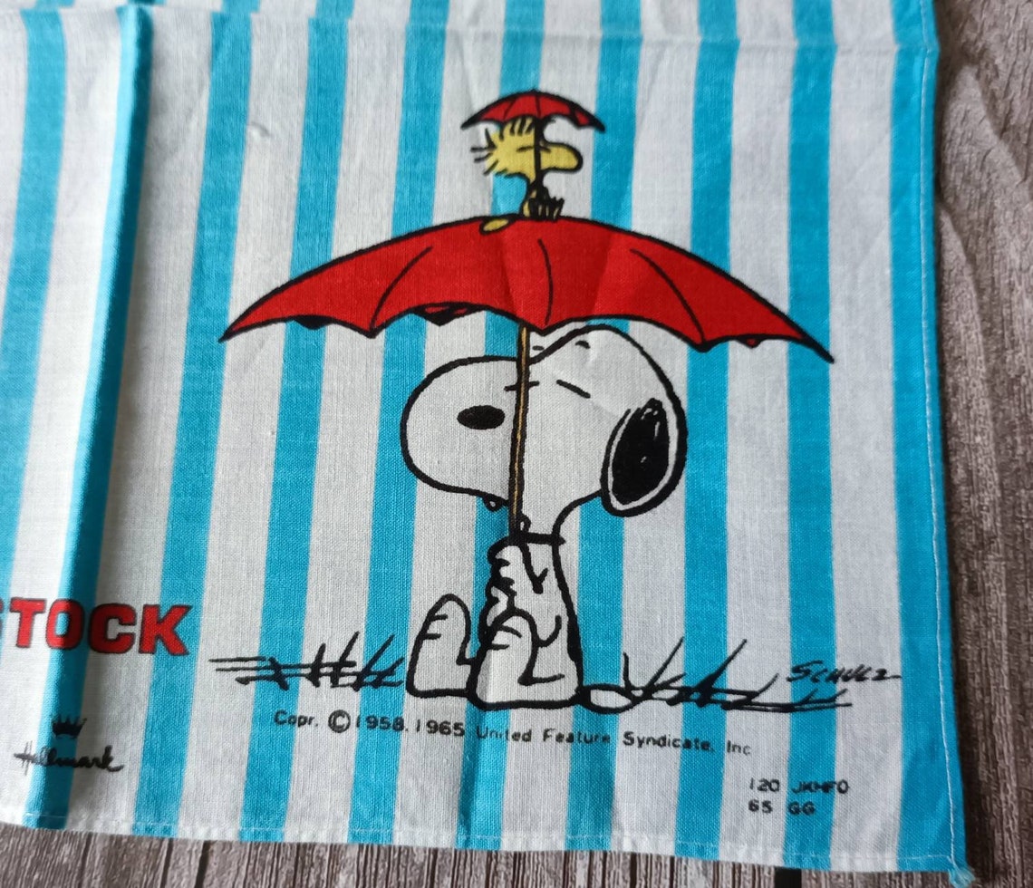 Snoopy and Woodstock Vintage Handkerchiefs Hanky Hankie Napkin Etsy
