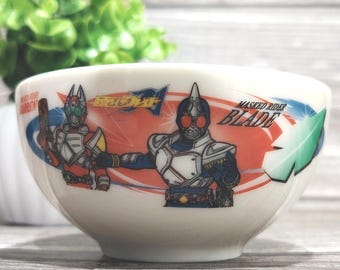 Vintage Masked Rider Blade Garren Ceramic Bowl Japan 2004