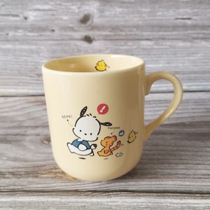 Pochacco Pochakko Sanrio Genki Totora90s Characters Vintage Mugs Gift Plastic White Cup Ceramic The Yorimichi Dog